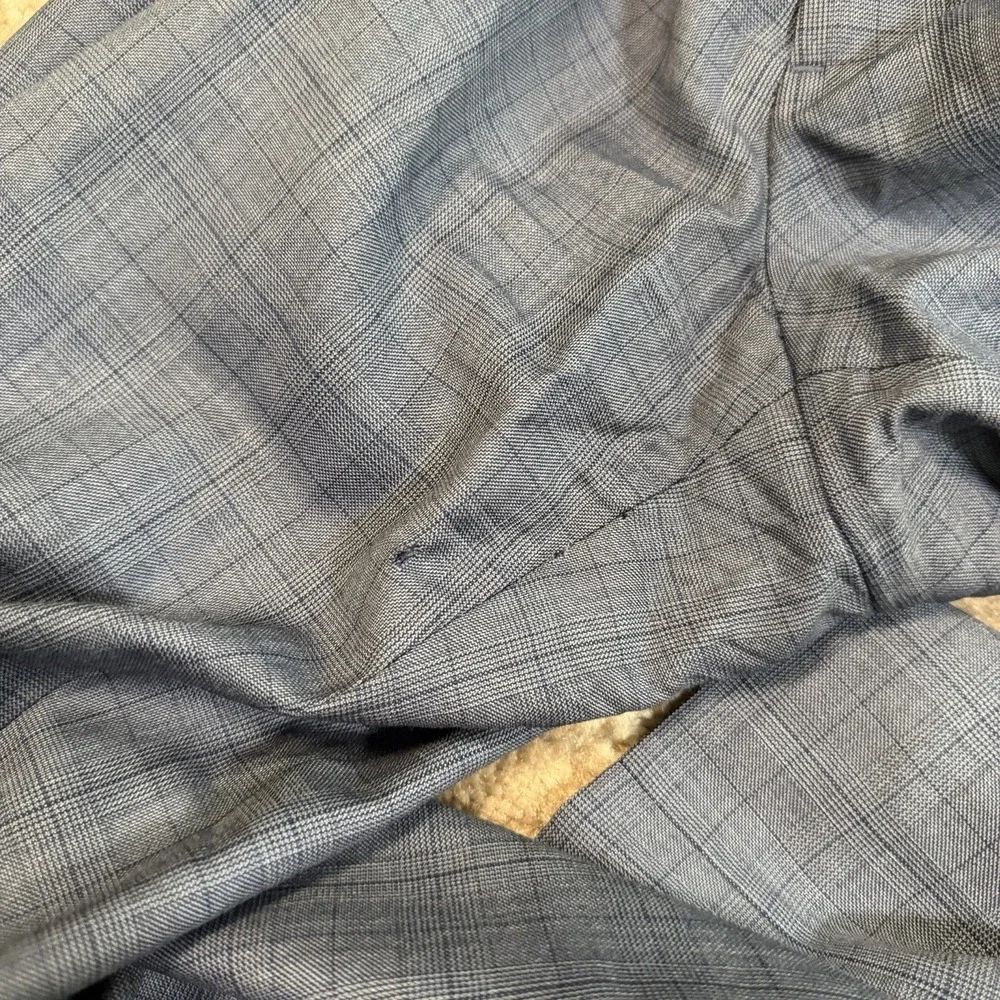 Banana Republic Pants Mens 34x30 Blue Guabello Plaid Standard Fit Wool Luxury